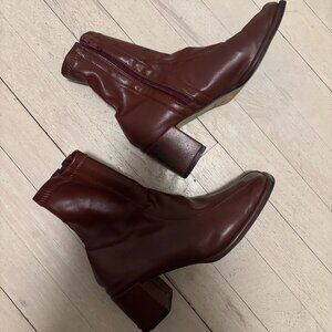 Shop Peche Avah Boots Burgundy